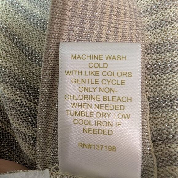 House of Harlow 1960 Flare Pants Metallic Knit Retro Vibes Glam - Size S - Picture 9 of 9